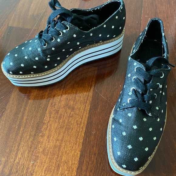 ZARA - polka dot platform Oxford style sneaker - Picture 4 of 7